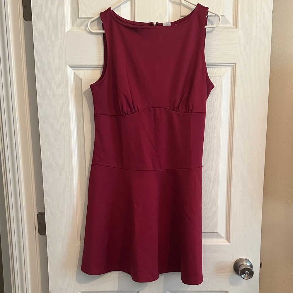 GAP Sleeveless Mini Dress in Deep Burgundy